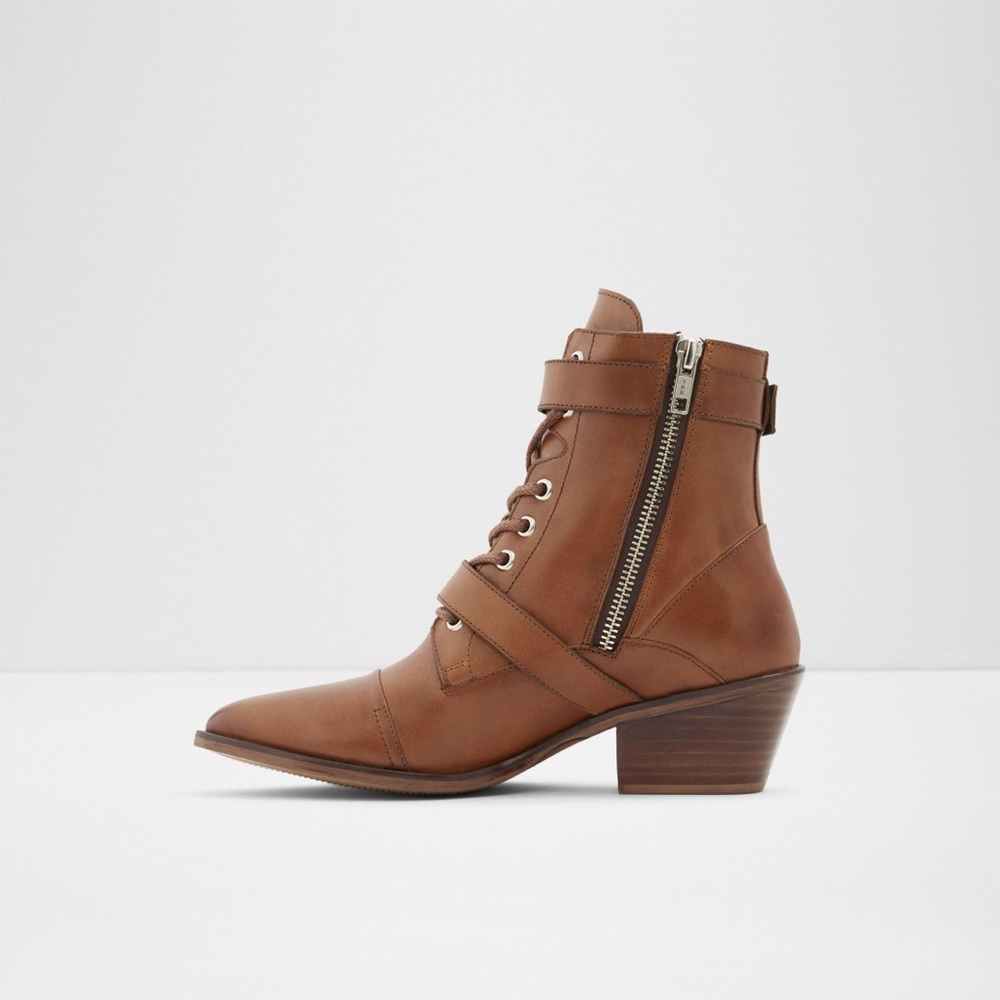 Aldo cognac ankle boots